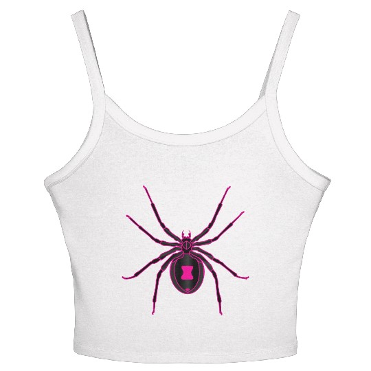 Black Widow Pink Design Women's Spaghetti Strap Tank Top