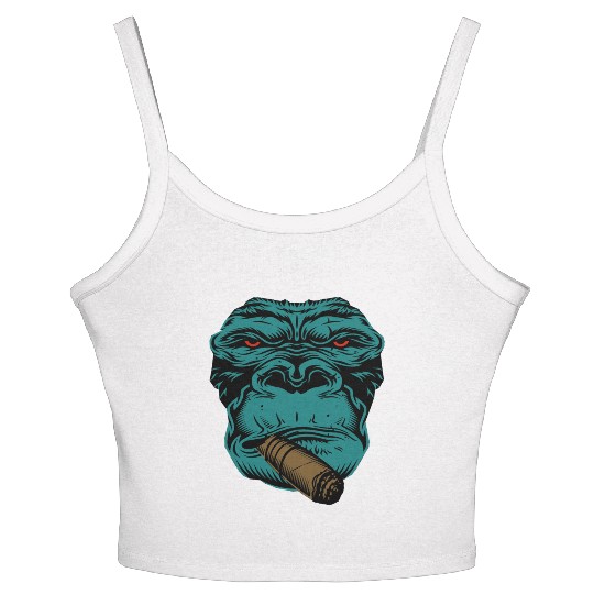 Smoking Gorilla Women's Spaghetti Strap Tank Top