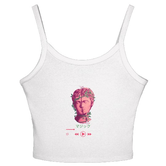 Greek Bust with Ivy Japanese Aesthetic Women's Spaghetti Strap Tank Top