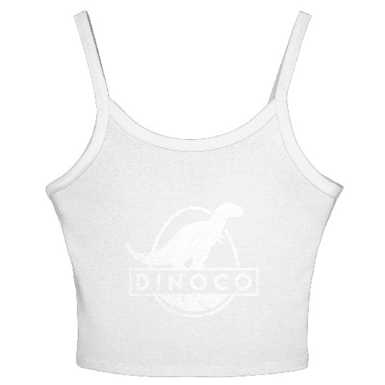 Dinoco White Distressed Women's Spaghetti Strap Tank Top
