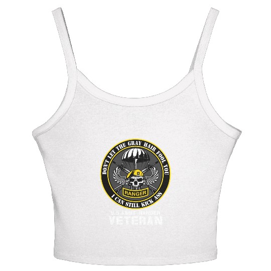US Army Ranger Army Dad Military Veterans Day Women's Spaghetti Strap Tank Top