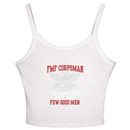 FMF Devil US Navy Corpsman DOC Badass Army Veteran Women's Spaghetti Strap Tank Top