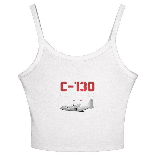 C 130 Hercules US Airborne Fighter Pilot Women's Spaghetti Strap Tank Top