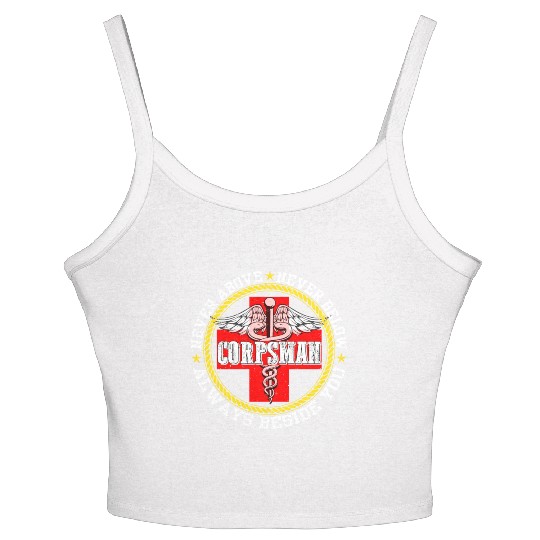 Corpsman Devil Doc Corpsman US Army Women's Spaghetti Strap Tank Top
