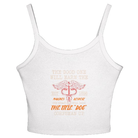 DOC Devil US Navy Corpsman Badass Army Veteran Women's Spaghetti Strap Tank Top