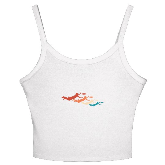 Ultimate Frisbee Retro Vintage Women's Spaghetti Strap Tank Top