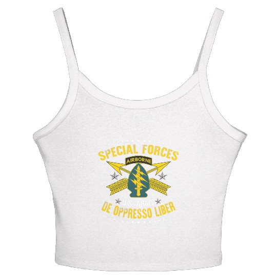 US Army Special Forces De Oppresso Liber Women's Spaghetti Strap Tank Top