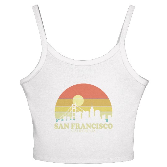 San Francisco Sunset Women's Spaghetti Strap Tank Top