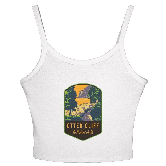 Otter Cliff Acadia National Park Women's Spaghetti Strap Tank Top