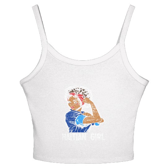 Haiti Girl Caribbean Women's Spaghetti Strap Tank Top