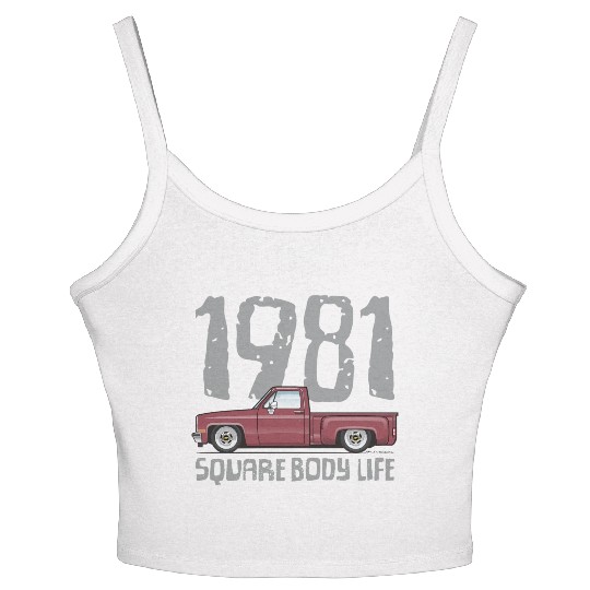 1981 Square Body Life Carmine Women's Spaghetti Strap Tank Top