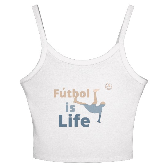 Football is life Women's Spaghetti Strap Tank Top