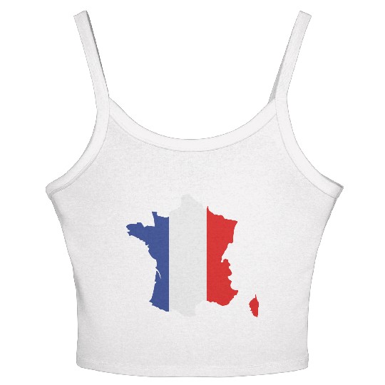 France Women's Spaghetti Strap Tank Top