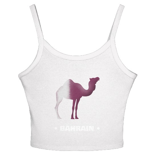 Country of Bahrain Women's Spaghetti Strap Tank Top