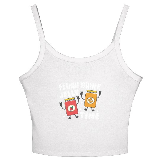 Peanni Butter Jelly Time Friend Peanut Strawberry Women's Spaghetti Strap Tank Top