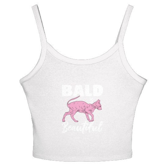 Bald Is Beautiful Sphynx Cat Hair less Sphynx Women's Spaghetti Strap Tank Top