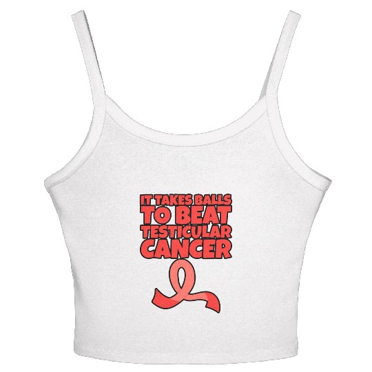 It Takes Balls To Beat Testicular Cancer Women's Spaghetti Strap Tank Top
