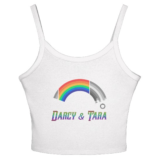 Heartstopper Rainbow Darcy and Tara LBGTQIA+ Women's Spaghetti Strap Tank Top