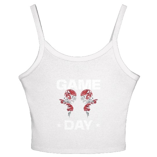 American Football Game Day Women's Spaghetti Strap Tank Top