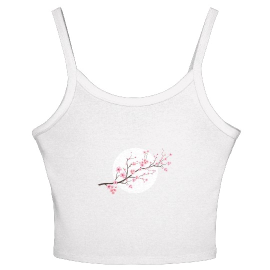 Cherry Blossoms Spring Japan Nature Women's Spaghetti Strap Tank Top