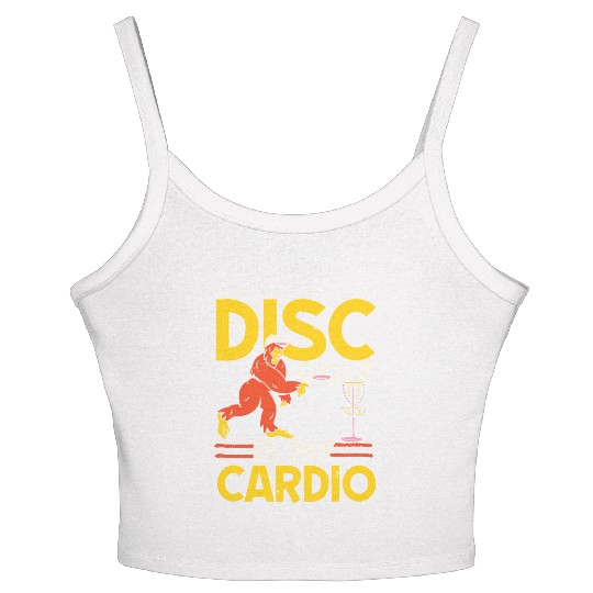 Disc Golf Is My Cardio Recreational Tosser Bigfoot Women's Spaghetti Strap Tank Top