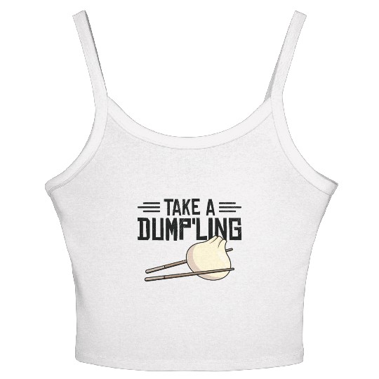 Dumpling Asian Food Chinese Food Fan Women's Spaghetti Strap Tank Top