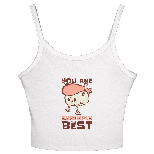 Asian Food Sushi Shrimp Food Sushi Lover Women's Spaghetti Strap Tank Top