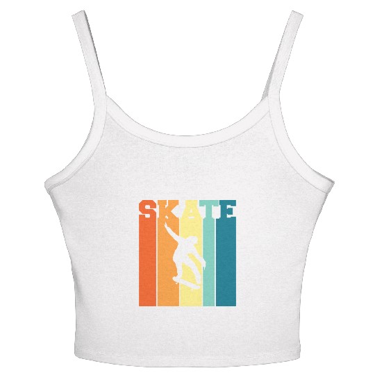 summer skateboarding lover Women's Spaghetti Strap Tank Top