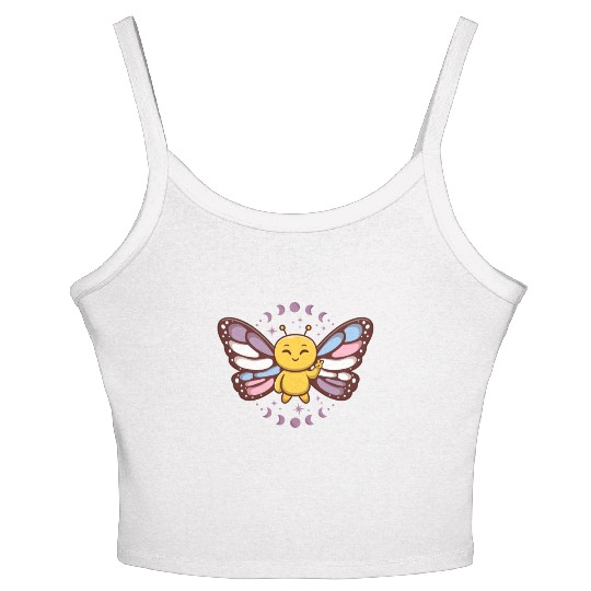 Intersex Monarch Butterfly Subtle Discreet Pride Women's Spaghetti Strap Tank Top