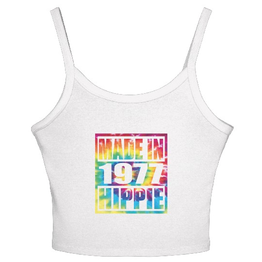 Hippie Birthday 1977 Women's Spaghetti Strap Tank Top