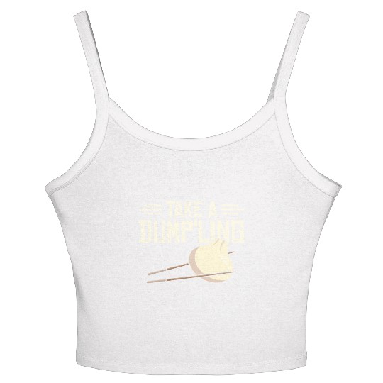 Dumpling Asian Food Chinese Food Fan Women's Spaghetti Strap Tank Top