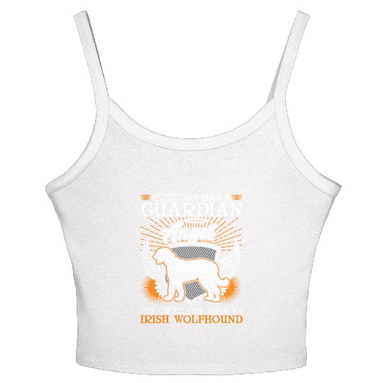 Irish Wolfhound Guardian Angel Women's Spaghetti Strap Tank Top