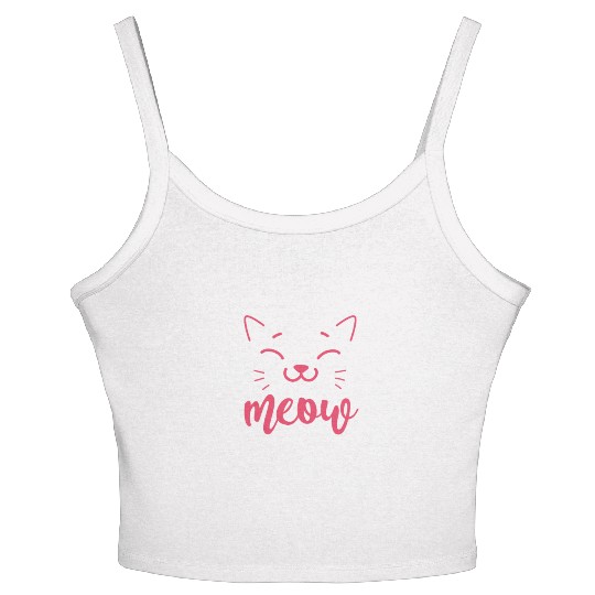 Meow Cat Women's Spaghetti Strap Tank Top