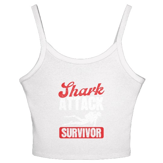 Scuba Diving Shark Attack Survivor Scuba Diver Women's Spaghetti Strap Tank Top