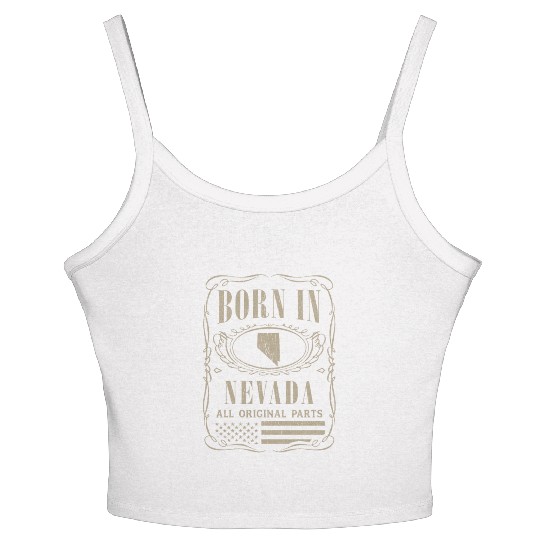 Vintage America US States Born Nevada Women's Spaghetti Strap Tank Top
