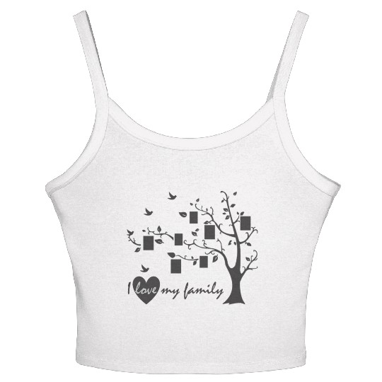 i love my family Women's Spaghetti Strap Tank Top