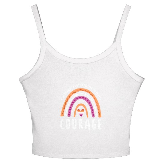 Courage Lesbian Pride Rainbow Women's Spaghetti Strap Tank Top