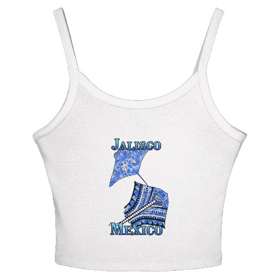 Jalisco Vacation Tribal Stingrays Women's Spaghetti Strap Tank Top