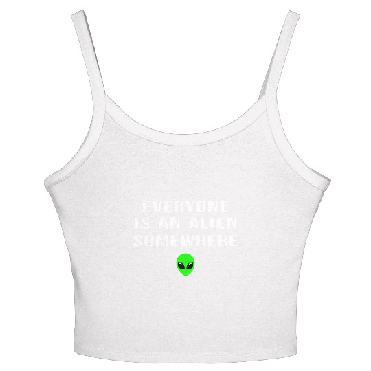Alien Galaxy Ufo Extraterrestrial Spaceship space Women's Spaghetti Strap Tank Top