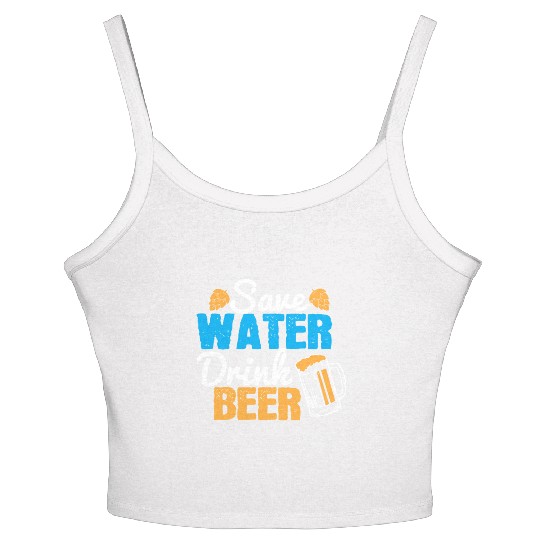 Save water, drink beer Women's Spaghetti Strap Tank Top