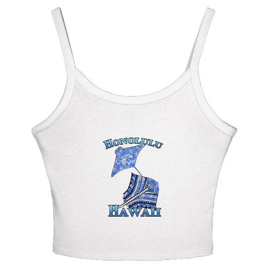 Honolulu Vacation Tribal Stingrays Women's Spaghetti Strap Tank Top