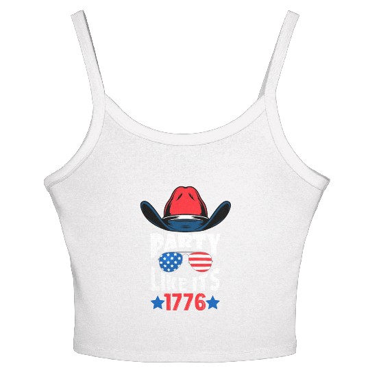 Happy 4th July 1776 Women's Spaghetti Strap Tank Top Men Women & Kids