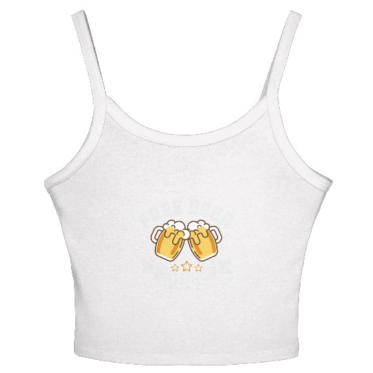Free beer hugs Women's Spaghetti Strap Tank Top