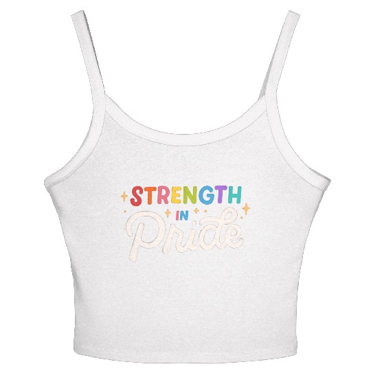 Strength in Pride month Design Women's Spaghetti Strap Tank Top
