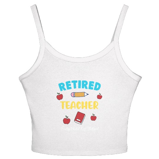 retired teacher funny retirement gift Women's Spaghetti Strap Tank Top