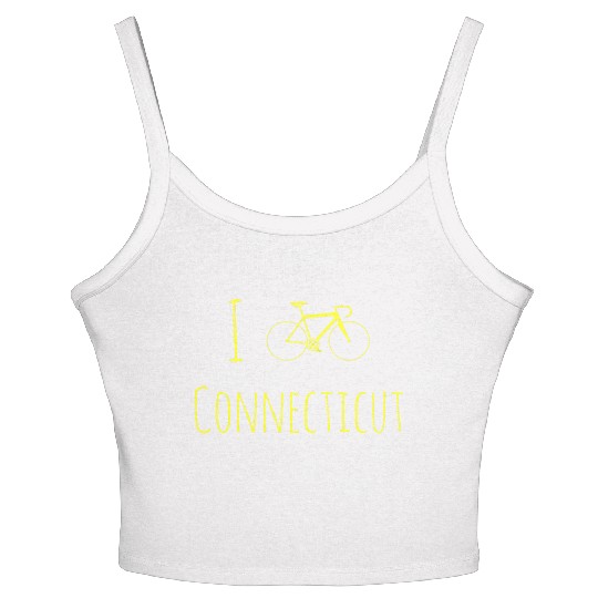 Bike Connecticut Women's Spaghetti Strap Tank Top Cyclist Women's Spaghetti Strap Tank Top Racing Bicycle