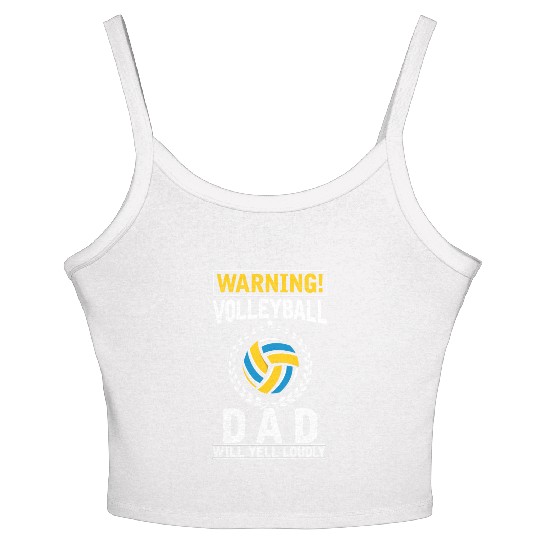 Volleyball Dad Loud Yelling Father Women's Spaghetti Strap Tank Top