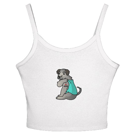 Irish Wolfhound I Love Grandma Women's Spaghetti Strap Tank Top