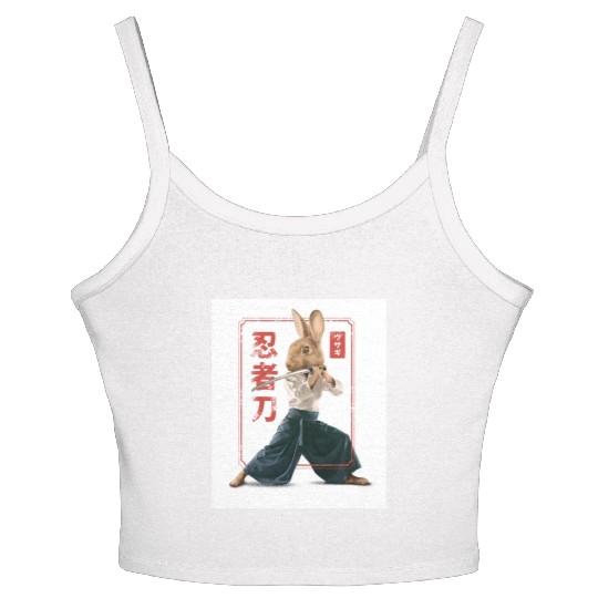 Rabbit with katana Rabbit with katana gift inspira Women's Spaghetti Strap Tank Top