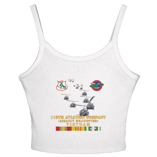 Army 119th Aviation Company Assault Helicopter w S Women's Spaghetti Strap Tank Top